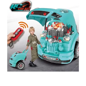 ماشین اسباب بازی ریموت دار موتور مستر Motor Master مدل کاپوت پورشه آبی Kids Engine Toy _ماشین اسباب بازی